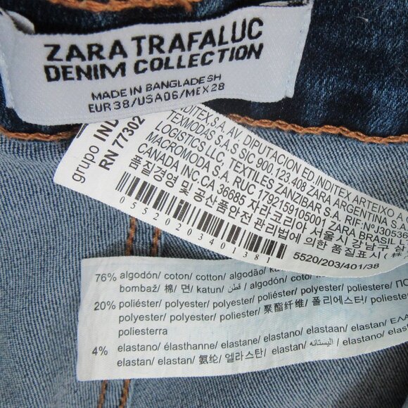 Zara Women Jeans - High Rise - Comfort Stretch - Breathable - Size US 6 - Picture 8 of 8